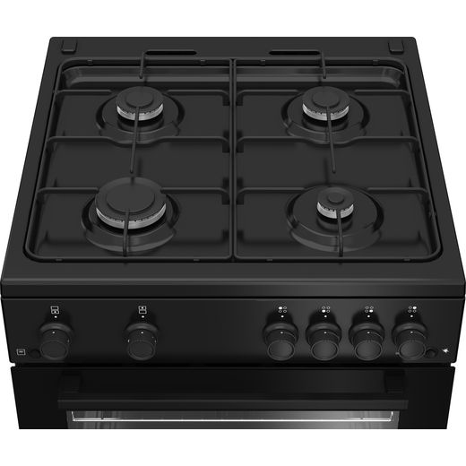 Beko 60cm Gas Cooker - Black - A+ Rated