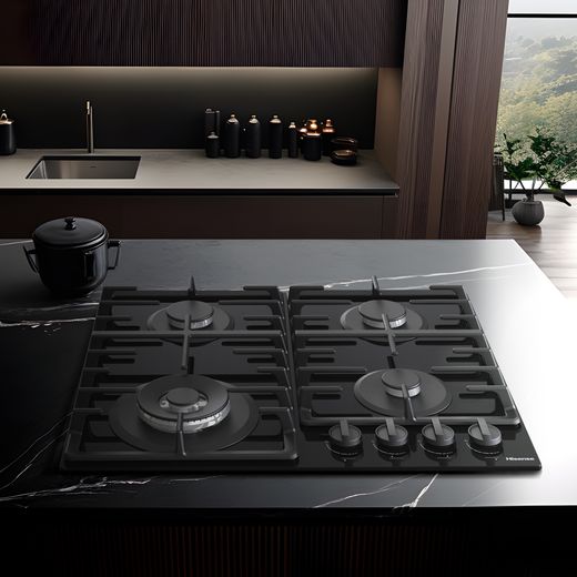 Hisense Hi2 HIPK2PBN60G1 Built In Single Oven & Gas Hob - Black