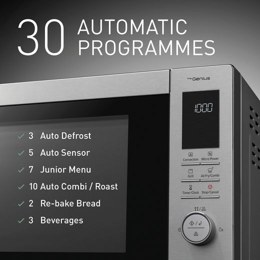 Panasonic 4-in-1 Air Fry NN-CD88QSBPQ 34 Litre Combination Microwave Oven - Stainless Steel