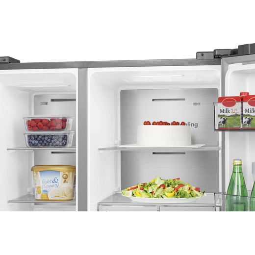 Hisense PureFlat Infinite RS818N4TIC American Fridge Freezer - Stainless Steel