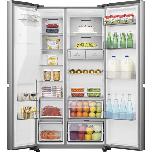 Hisense PureFlat Infinite RS818N4TIC American Fridge Freezer - Stainless Steel