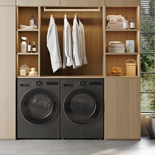 LG VX70 Series AI Dry RHX7009TBB Heat Pump Tumble Dryer - Black