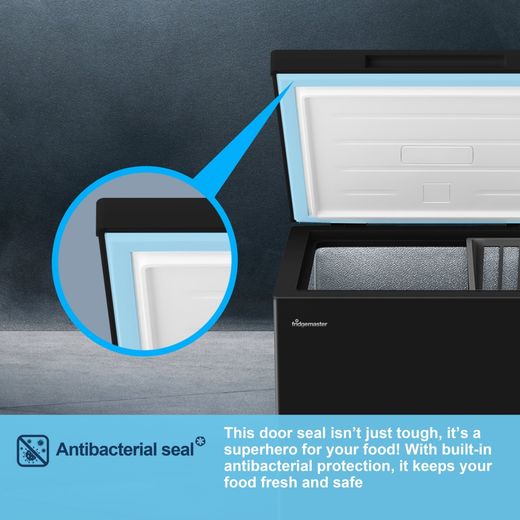 Fridgemaster MCF100EB Chest Freezer - Black