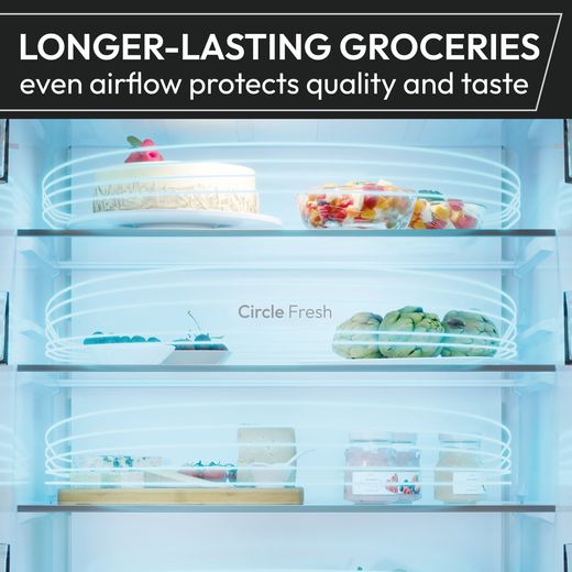 Hoover H-FRIDGE 700 HONFQ2T718EXK American Fridge Freezer - Stainless Steel
