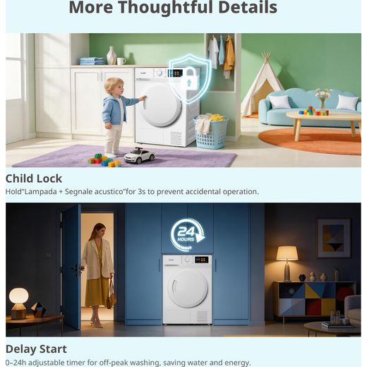 Comfee CDN13H81/W-UK Heat Pump Tumble Dryer - White