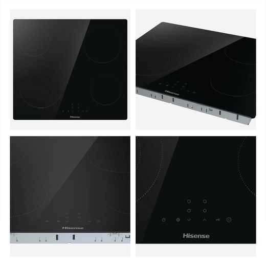 Hisense HIPK2ABP60CE Built In Single Oven & Ceramic Hob Black