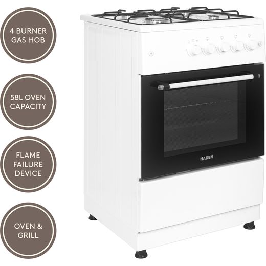Haden HGS63W Freestanding Gas Cooker - White