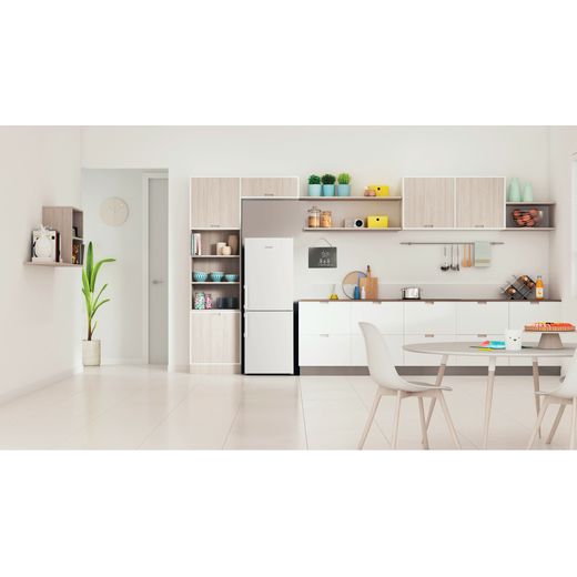 Indesit Freestanding 152cm High E Rated 60/40 Fridge Freezer - White - IB55532WUK