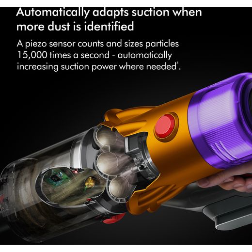 Dyson V12 Detect™ 630917-01 Cordless Vacuum Cleaner - Nickel / Yellow