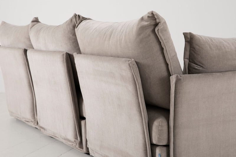 Model 06 3 Seater Sofa Faux Leather Chestnut