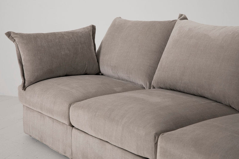 Model 06 3 Seater Sofa Faux Leather Chestnut