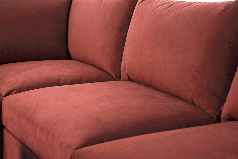 Model 06 3 Seater Sofa Faux Leather Chestnut
