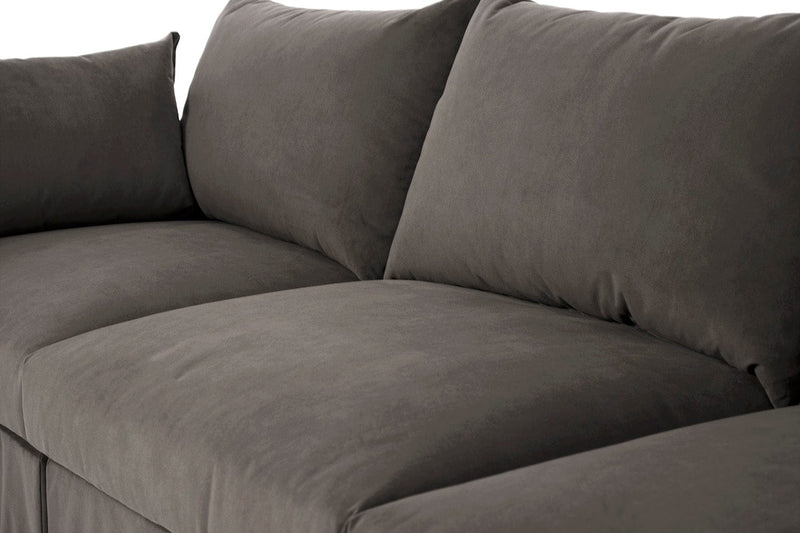 Model 06 3 Seater Sofa Faux Leather Chestnut