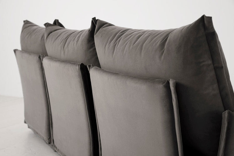 Model 06 3 Seater Sofa Faux Leather Chestnut