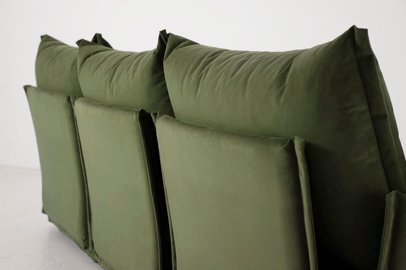 Model 06 3 Seater Sofa Faux Leather Chestnut