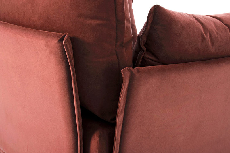 Model 06 3 Seater Sofa Faux Leather Chestnut