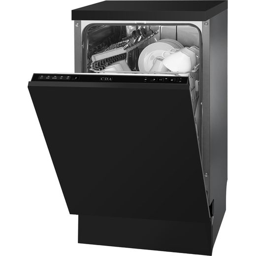CDA SCD4509 Built In Slimline Dishwasher - Black