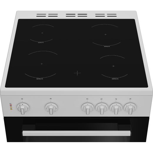 Indesit 60cm Electric Cooker with Ceramic Hob - White - A Rated