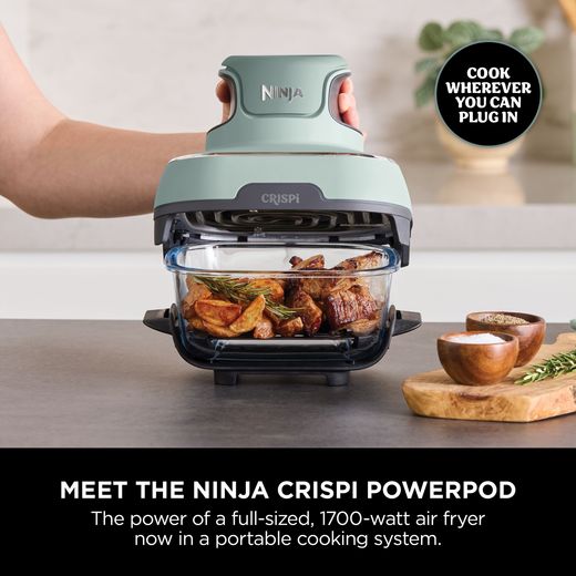 Ninja CRISPi 4-in-1 Portable Glass FN101UKSG Air Fryer - Sage