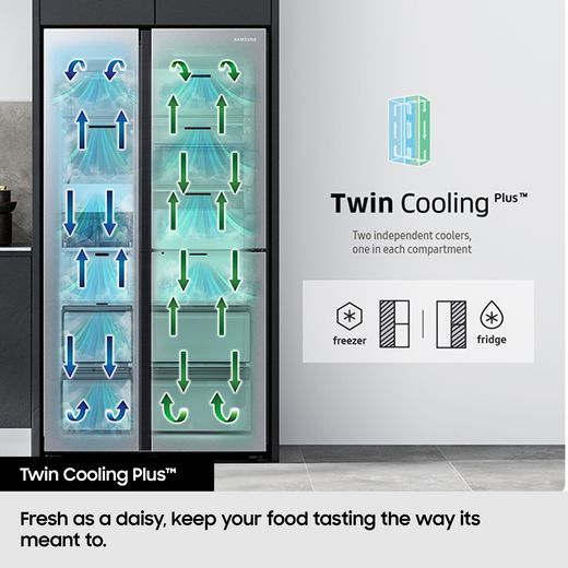 Samsung Series 7 SpaceMax™ RS70F66KCTEU American Fridge Freezer - Silver
