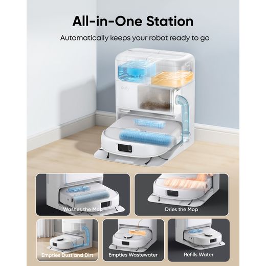 Eufy Omni C28 T211AV20 Robotic Vacuum Cleaner - White
