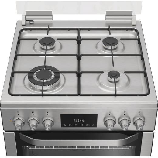 Hotpoint HDD6GDC2WX Freestanding Dual Fuel Cooker - Stainless Steel