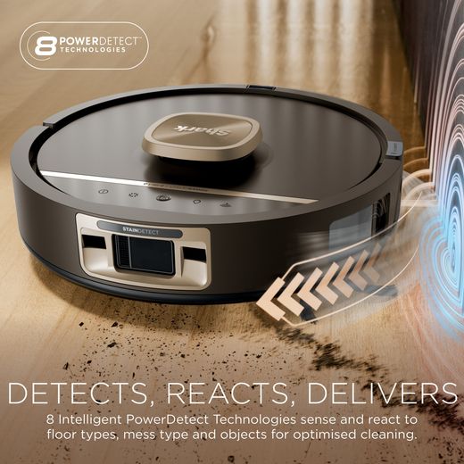 Shark PowerDetect UV Reveal Luxe RV3024XEUKPU Robotic Vacuum Cleaner - Espresso Brown