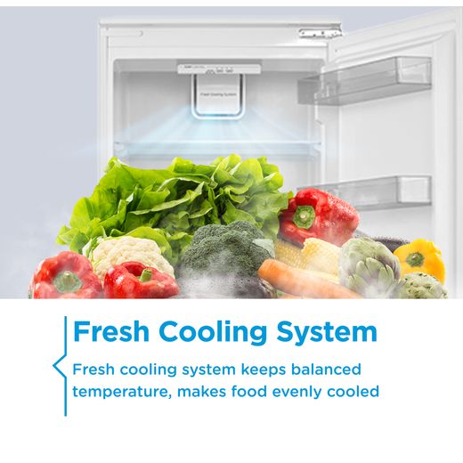 Midea Built In 177cm High E Rated 70/30 Fridge Freezer with Sliding Door Hinge Kit - White - MDRE379FGE01D