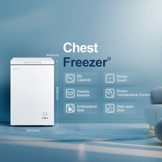 Fridgemaster MCF95E1 Chest Freezer - White