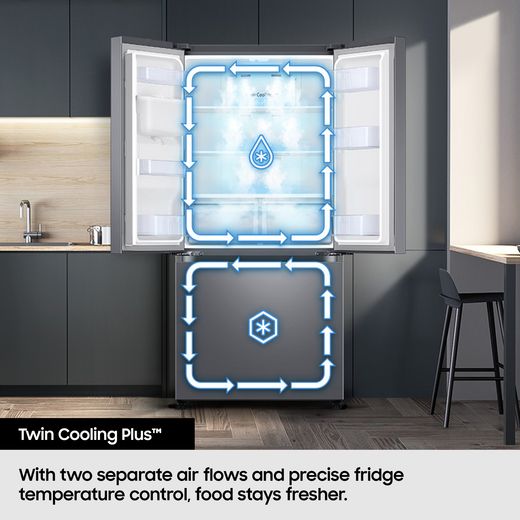 Samsung RF48A401EB4 American Fridge Freezer - Gentle Black Matt