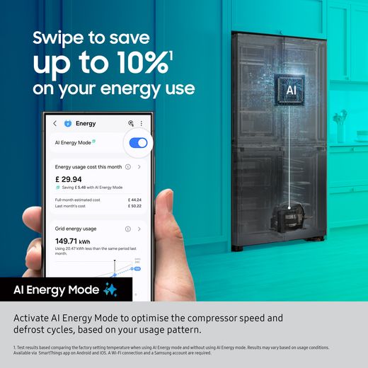 Samsung Series 7 SpaceMax™ RS70F66KCTEU American Fridge Freezer - Silver