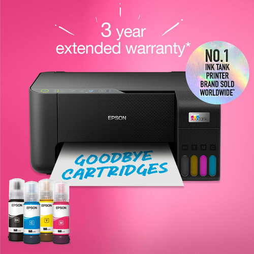 Epson EcoTank ET-2862, Inkjet, Colour printing, 5760 x 1440 DPI, A4, Direct printing, Black