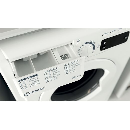 Indesit 7Kg / 6Kg Washer Dryer - White - D Rated