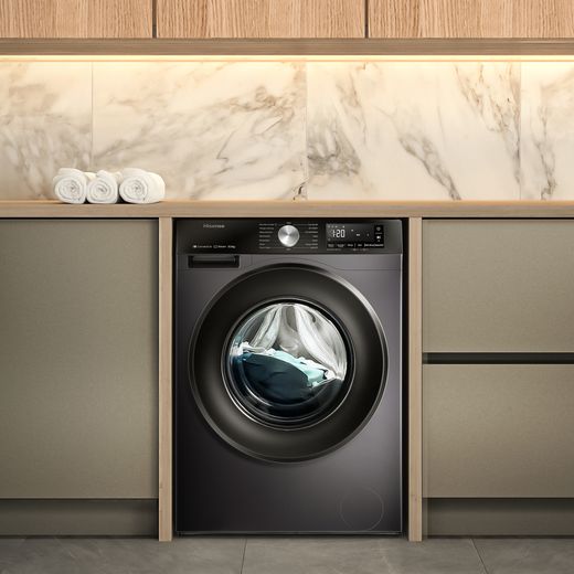 Hisense 3S Series WF3S1043BB3 10.5Kg Washing Machine with 1400 rpm - Black