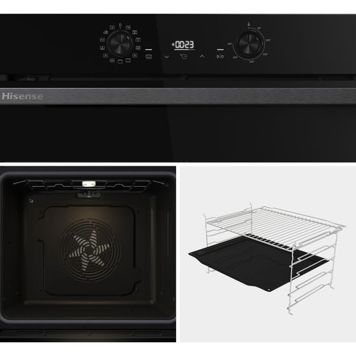 Hisense Hi2 HIPK2PBN60G1 Built In Single Oven & Gas Hob - Black