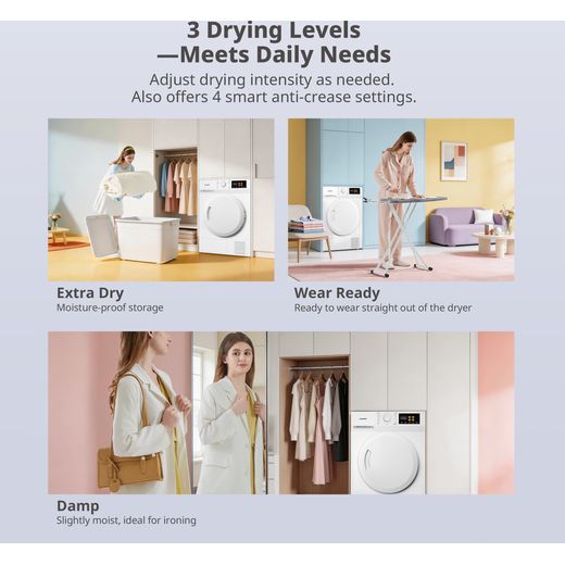 Comfee CDN13H81/W-UK Heat Pump Tumble Dryer - White