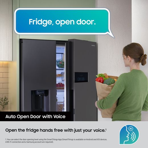 Samsung Series 9 AI Home RS90F64EETEU American Fridge Freezer - Silver