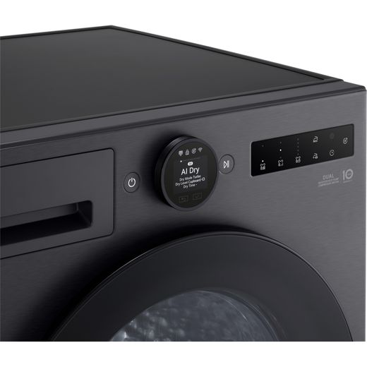 LG VX70 Series AI Dry RHX7009TBB Heat Pump Tumble Dryer - Black
