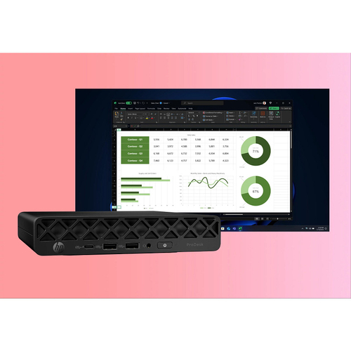 HP ProDesk 4 Mini G1i AI, Intel Core Ultra 7, 265T, 16 GB, DDR5-SDRAM, 512 GB, Windows 11 Pro