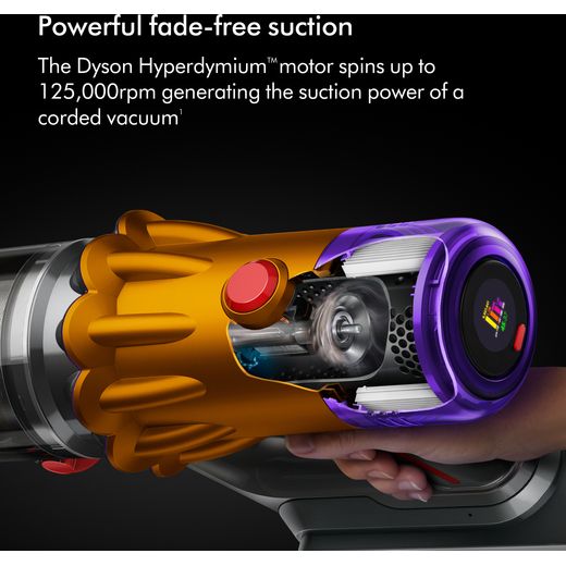 Dyson V12 Detect™ 630917-01 Cordless Vacuum Cleaner - Nickel / Yellow