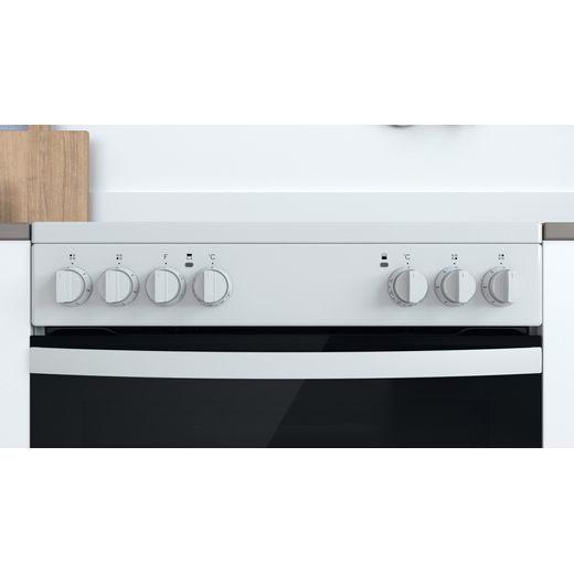 Indesit 60cm Electric Cooker with Ceramic Hob - White - A/A Rated