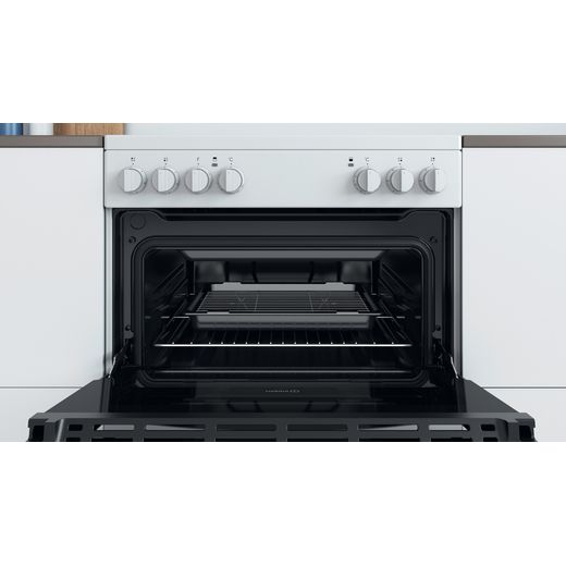 Indesit 60cm Electric Cooker with Ceramic Hob - White - A/A Rated