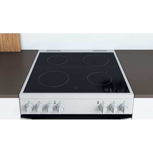 Indesit 60cm Electric Cooker with Ceramic Hob - White - A/A Rated