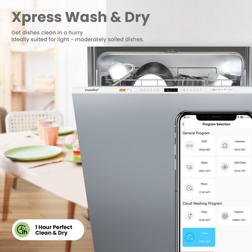 Comfee BD1215P-W Built In Full Size Dishwasher - White