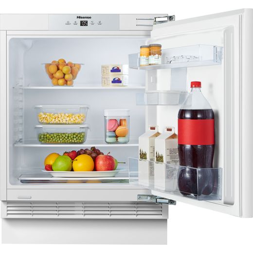 Hisense RUL178D4AWE Integrated Under Counter 82cm High Fridge - Fixed Door Fixing Kit - White - E Rated