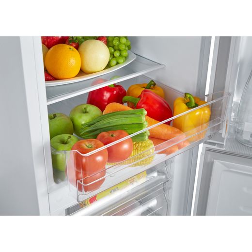 Fridgemaster MC50165E 143cm High 60/40 Small Fridge Freezer - White - E Rated