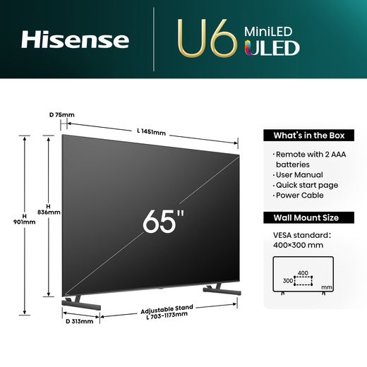 Hisense U6NQTUK 65