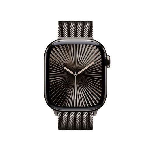 Apple Watch Series 10, 42mm, Slate Titanium Case, GPS + Cellular [2024] - Slate Milanese Loop