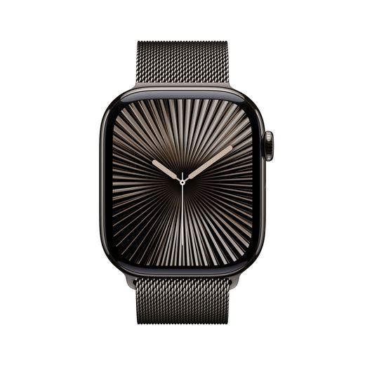 Apple Watch Series 10, 46mm, Slate Titanium Case, GPS + Cellular [2024] - Slate Milanese Loop - M/L