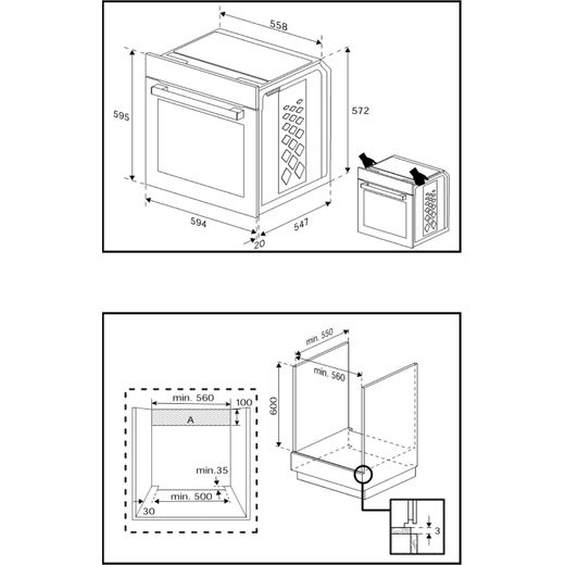 Beko RecycledNet® Built In Electric Single Oven - Stainless Steel - A Rated